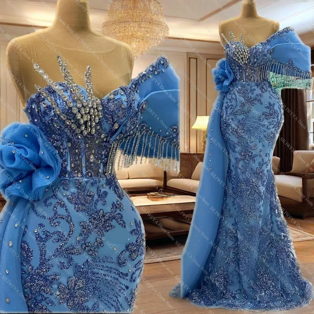 

Вечернее платье русалки с прозрачным вырезом и кристаллами из бисера, вечернее платье для вечеринки, дня рождения, помолвки, платья Robe De Soiree