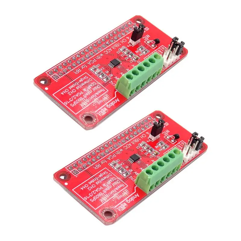 2Pcs Analog to Digital Converter Module 16 Bit 1115 ADC Module 3.3V ADC 4 Channel