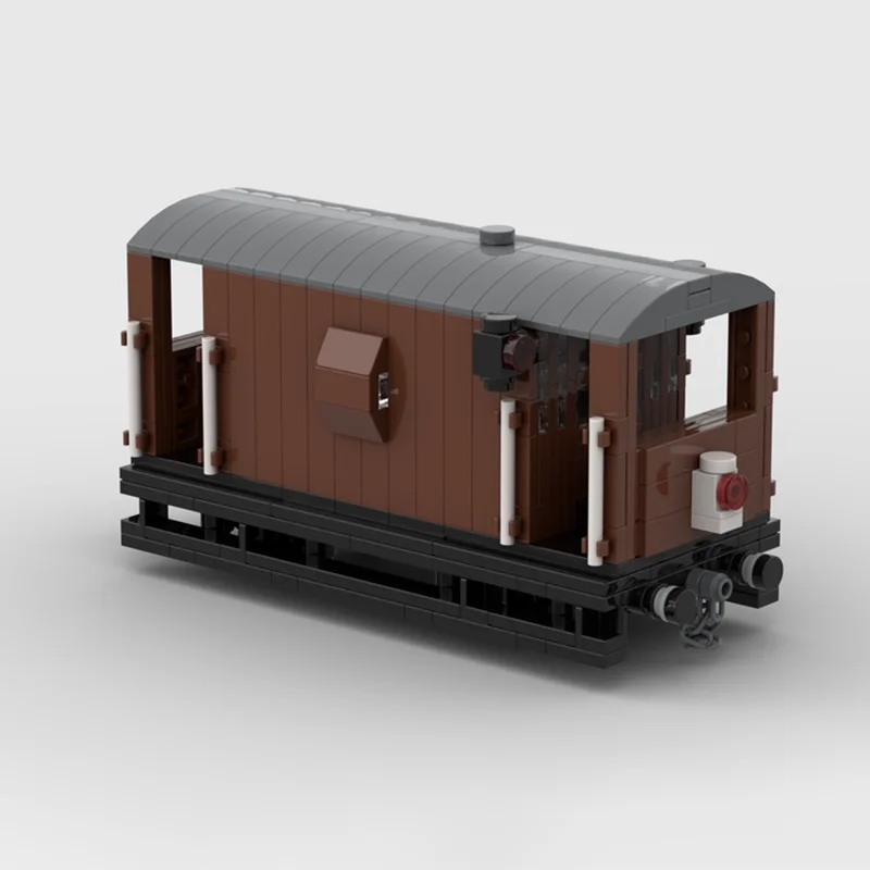 Model pociągu kolejowego Moc Klocki konstrukcyjne Brytyjski wagon towarowy Technologia Klocki do składania Prezent na święta Zabawka