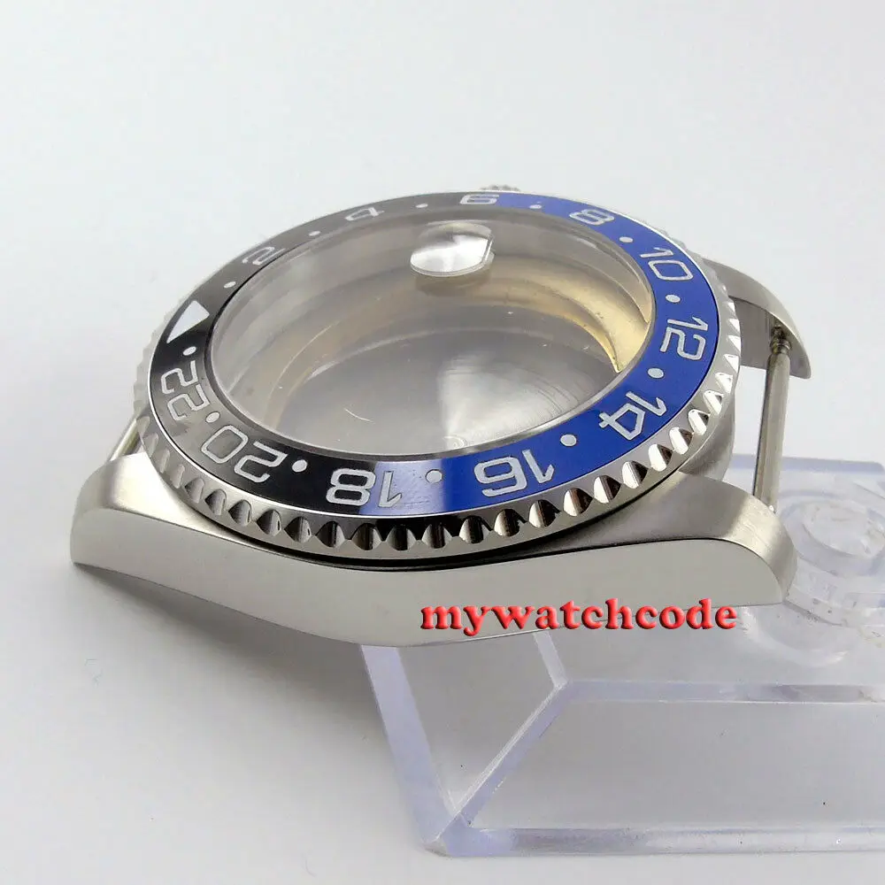 

43mm Sapphire Glass Blue Caremic Bezel Watch Case Fit ETA 2824 2836 Miyota 8215 Japan NH35A NH36A MOVEMENT