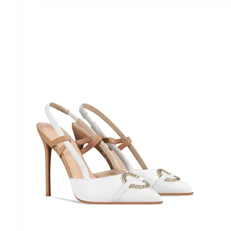 

Spring and summer new leather top pointed sexy sandals thin high heels party dress versatile large small women's single shoes