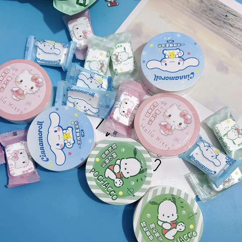 

Sanrio HelloKitty disposable bath towel set for home travel, portable compressed towel, and towel cleaning