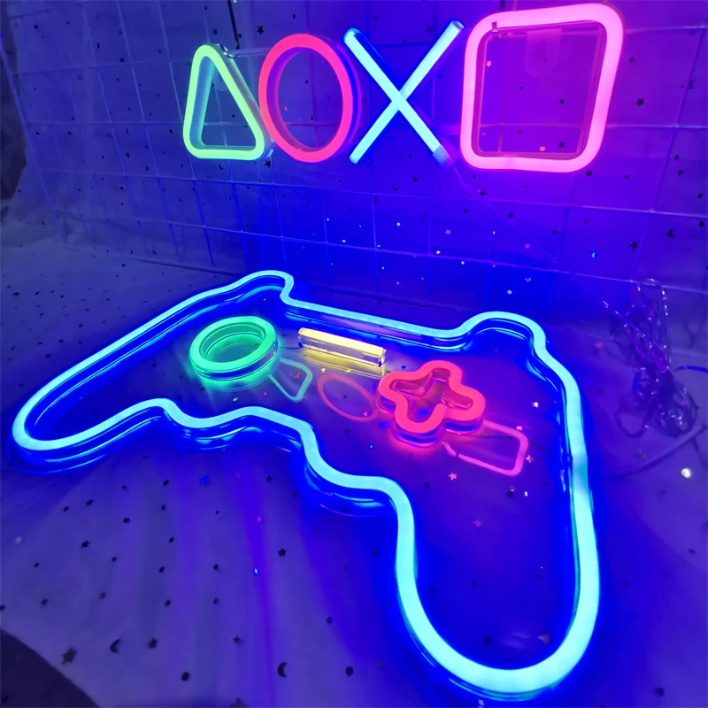 Game Neon Sign Lights For Wall Décor USB Powered 5V Bedroom Livingroom Console Game Room Decor Men Boys Teen Gamer Gifts