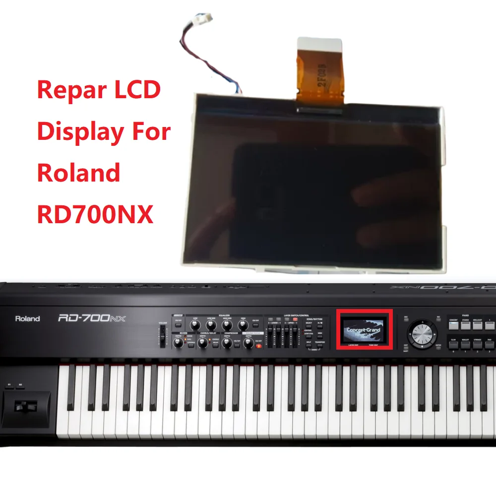 Original Dispaly For Roland RD-700NX 88-Key LCD Matrix Screen Repair