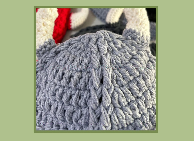 Lustige Wintermütze Damen Herren Rollenspiel Anime Wollmütze Kreative süße Horn Strickmütze reine handgemachte Wintermütze Mädchen Jungen Mütze – Detail 10