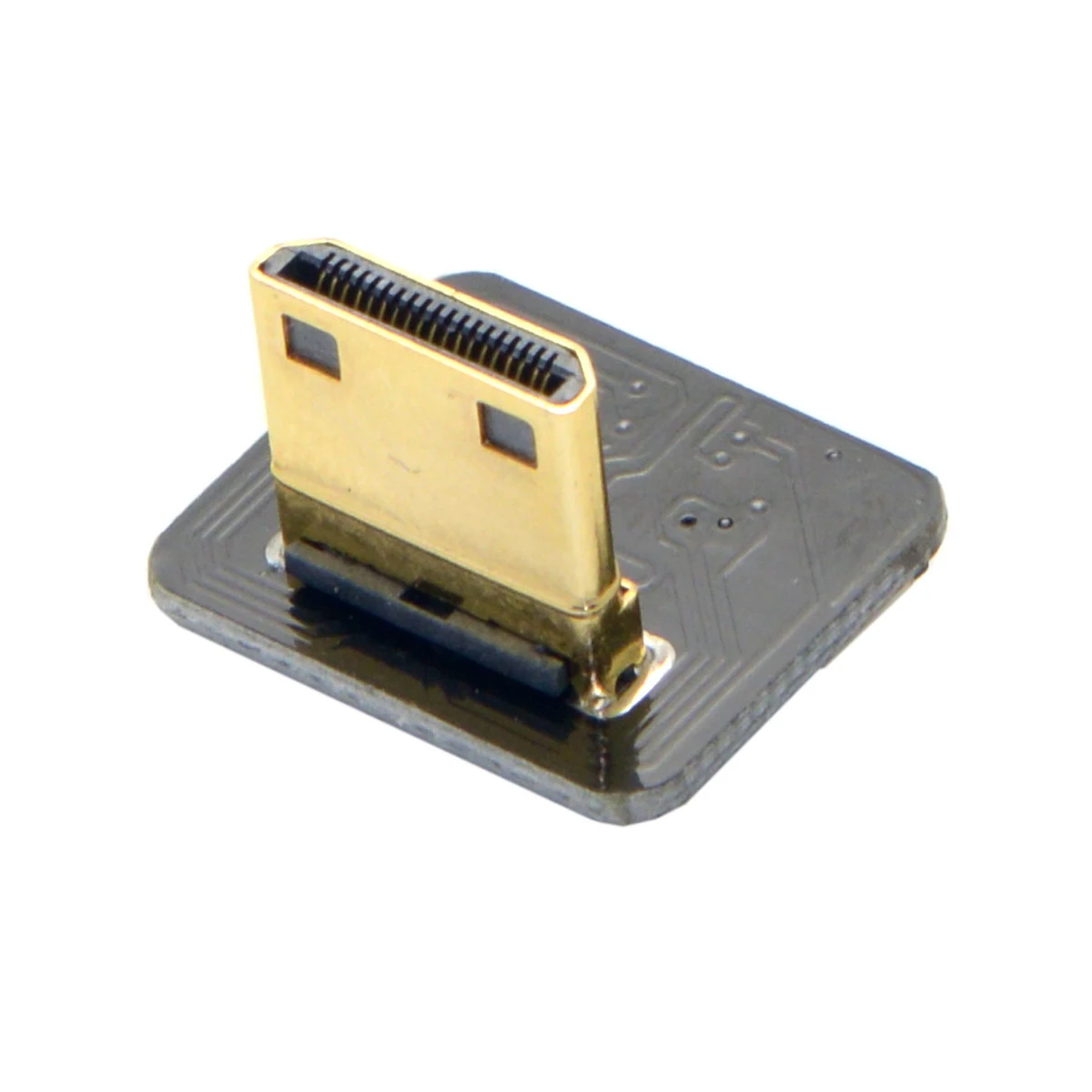 Cablecc CYFPV 90 graus para baixo angular para cima mini conector macho HDMI tipo C para fotografia aérea multicopter FPV HDTV