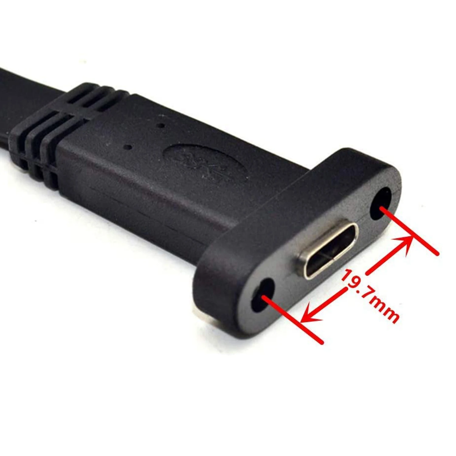 ABIJ-USB 3.1 Type C Front Panel Header Extension Cable,Type E To USB 3.1 Type C Cable,Internal Adapter Cable,With Panel(50Cm)
