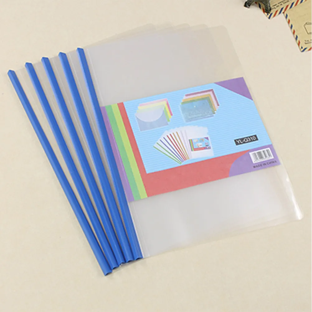 

10 шт. прозрачных папок для отчетов формата А4, пластиковые обложки для файлов с выдвижной планкой и нескользящим фиксирующим механизмом для документов, бумаг и тестовых листов