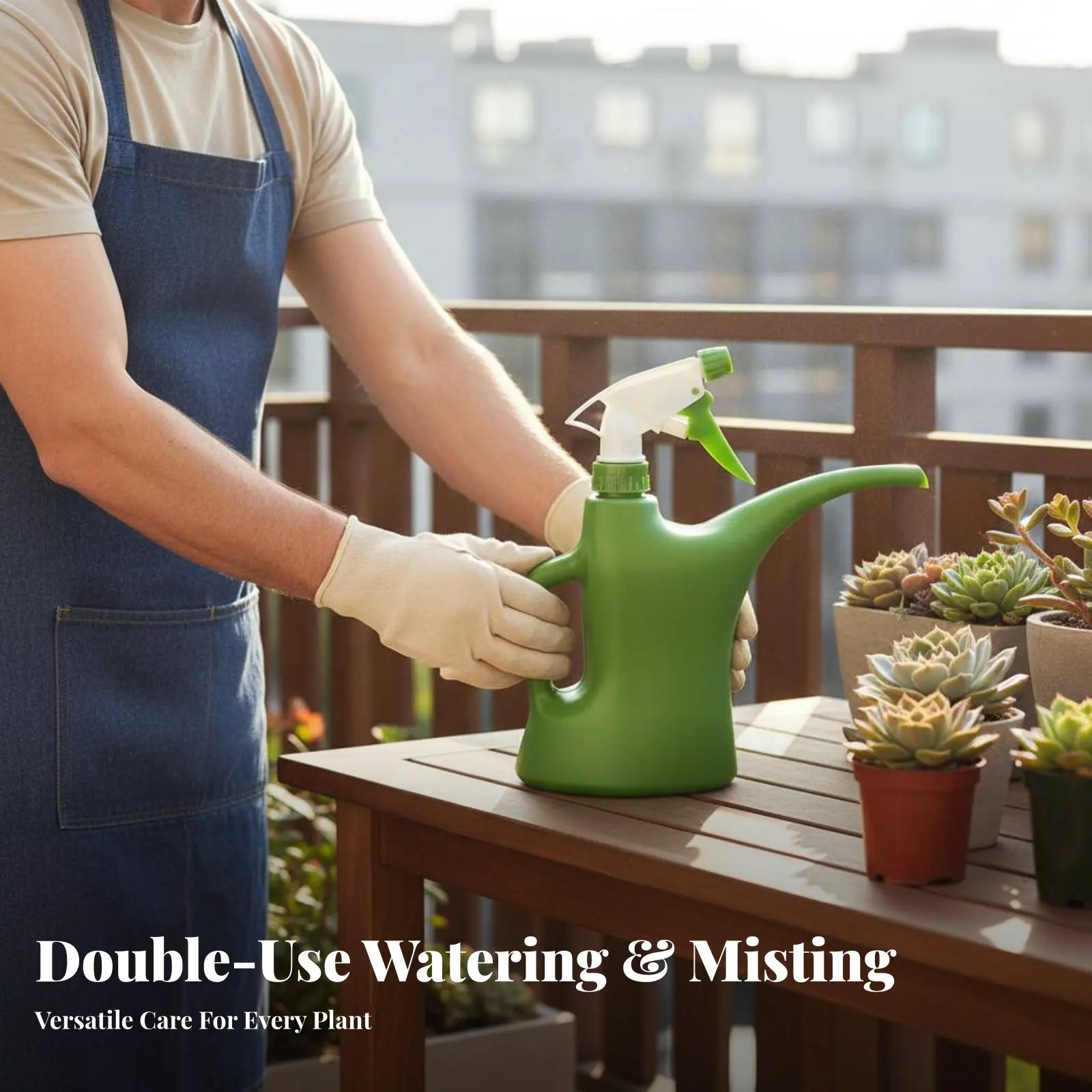 

Универсальная насадка-распылитель для лейки 2-в-1, 900 мл, для сада, двустороннее использование, для полива растений, прочная пластиковая лейка