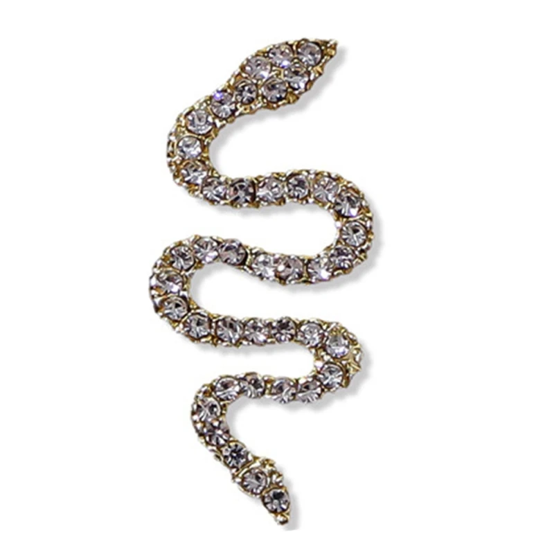 E1YE Snake Art Crystal Rhinestones For Nails Art Decorations Metal Jewelry Accessories DIY