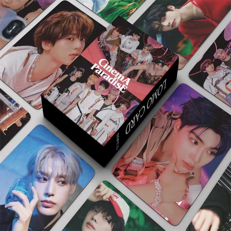 55Pcs/Set ZB1 Idol Boy Group New Album CINEMA PARADISE Series Photocards HD Printed Lomo Cards ZHANGHAO Ricky YUJIN Fans Gifts