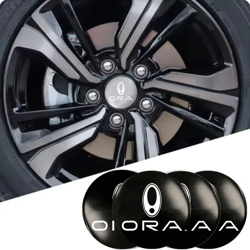 Car Wheel Center Hub Cap Sticker  For Great Wall Ora Good Cat GT Ballet Ca tWhite Cat IQ Flash Cat Black Accessories waterproof