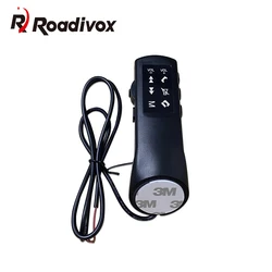 8-Key evrensel çok fonksiyonlu araba direksiyon düğmesi mavi ışık ile araba radyo DVD GPS multimedya navigasyon kafa ünitesi