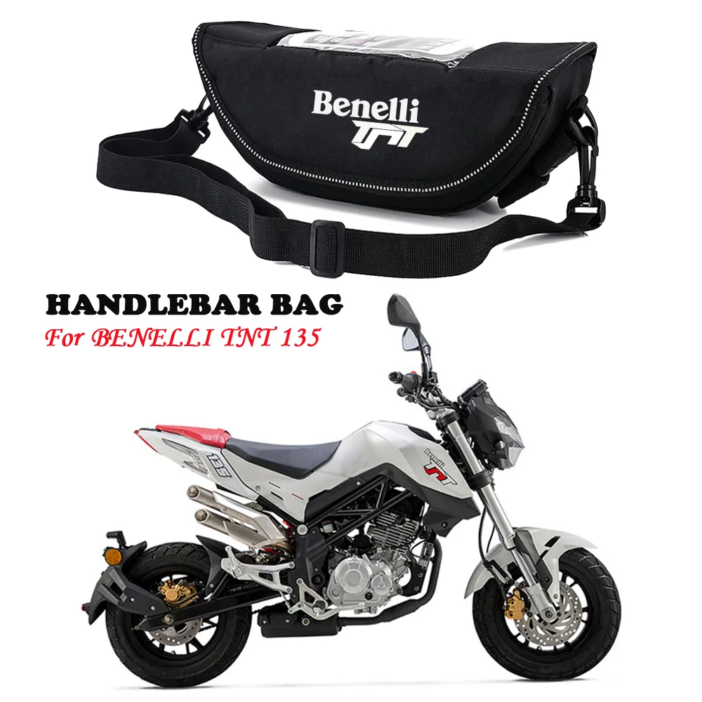 

For BENELLI TNT 135 tnt 135 TNT 25N TRK 502X Motorcycle Handlebar Bag Waterproof Handlebar Travel Navigation Bag