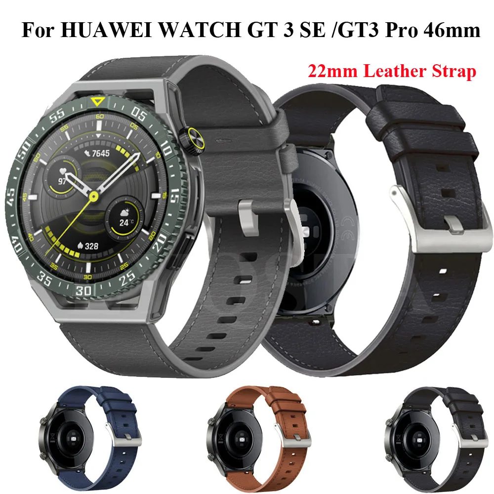 Official Leather Band For Huawei Watch Gt 3 Pro 46mm Sport Original Watchband For Huawei GT4/GT5 Pro 46mmWristband Bracelet 22mm