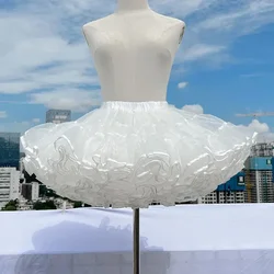 Coalfell Lolita Skirt Brace Boneless Soft Yarn Short Violent Brace Super Fluffy Bubble Skirt Women Crinoline Puffy Mini Skirt