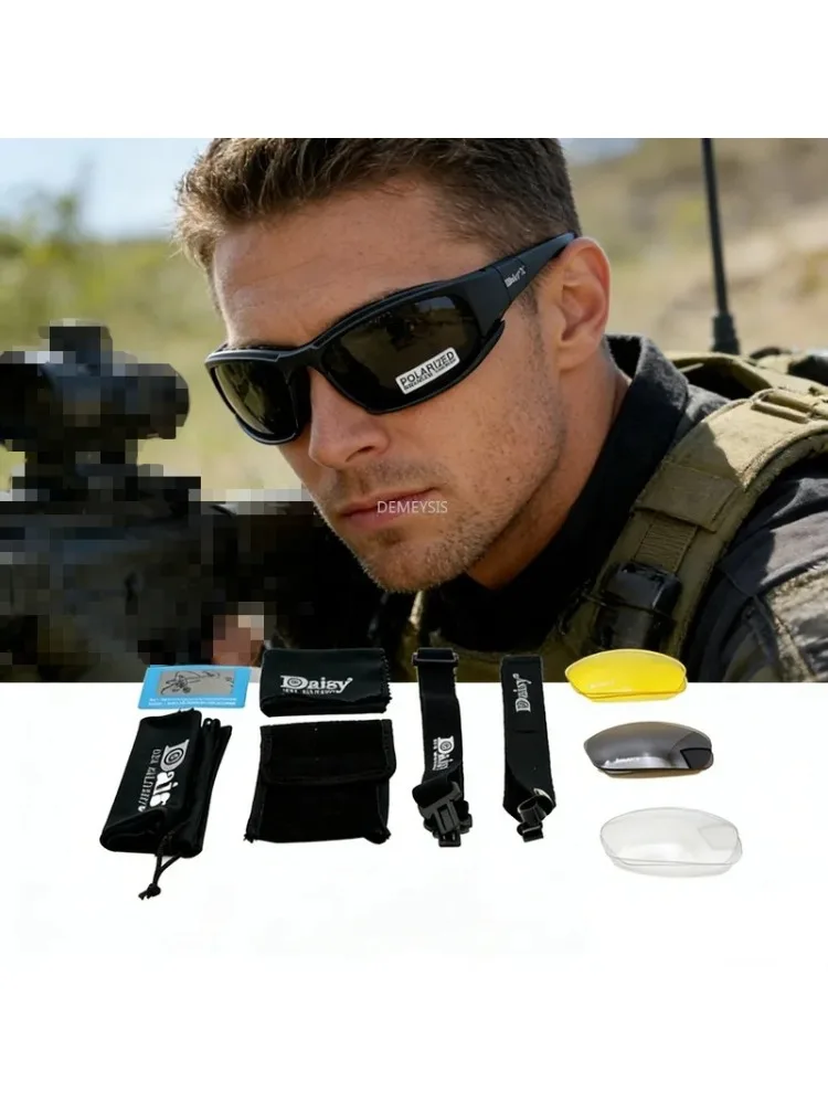 AliExpress demeysis Polarized Tactical Glasses 4 Lens Kit Outdoor Hiking Cycling Fishing UV400 Sunglasses Hunting Shooting Airsoft Paintball Goggles