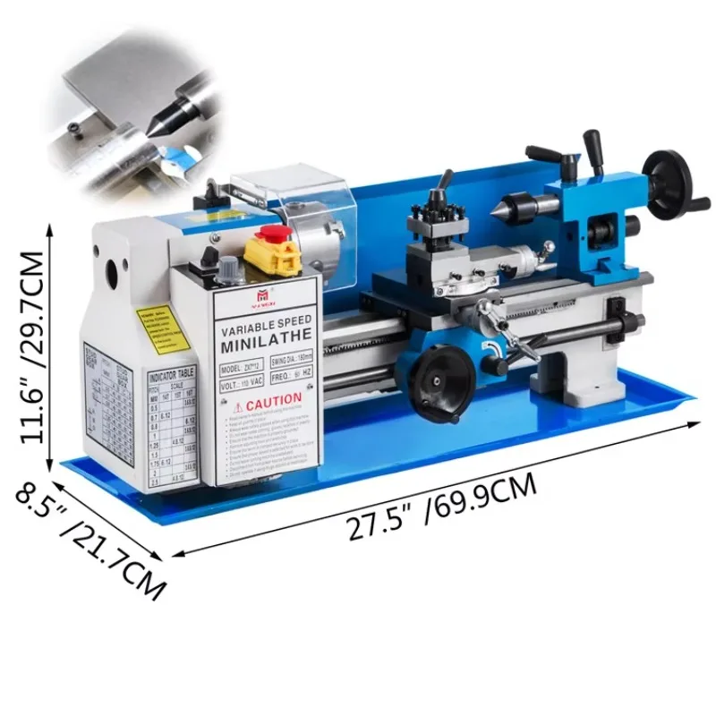 Metalworking Turning Universal Mini Metal Lathe Machine Machining Horizontal Lathe Mini Lathe Machine Multifunctional