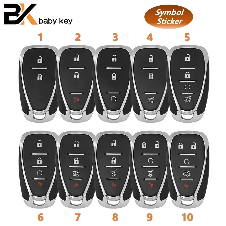 BB Key Shell Case for Chevrolet Chevy Camaro Cruze Malibu 2016 2017 2018 2019 2020 Smart Remote Car Key Shell Replacement