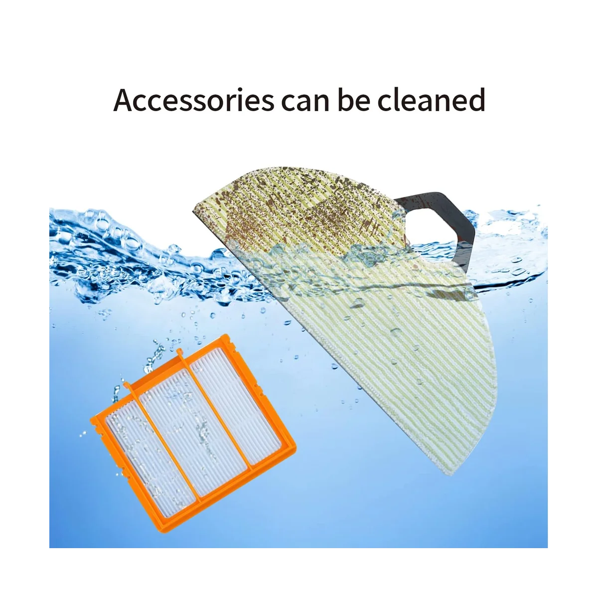 Replacement Pads for RV2610WA RV2620WA RV2410WD AV2610WA AI Ultra 2-In-1 Robot Vacuum