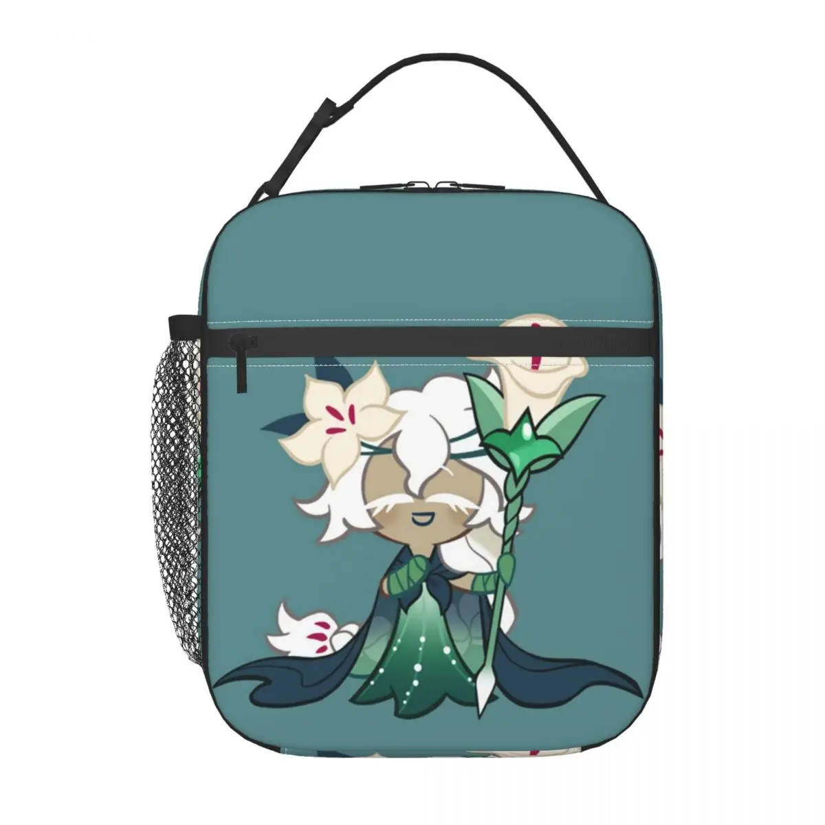 White Lily Cookie! Cookie Run Kingdom Long Insulated Lunch Bag for Women Kids Portable Food Boxes Thermal Lunch Box Tote