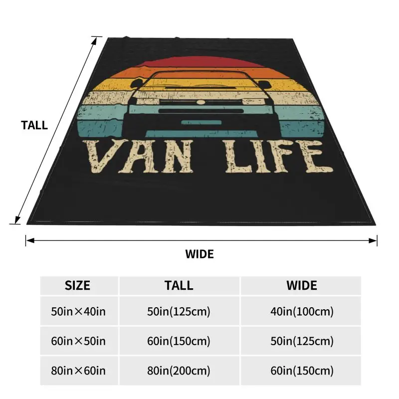 Vanlife Blanket High Thicken Nap Blanket Sofa Dedicated Machine Washable