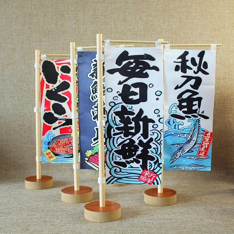 Japanese Mini small flag hanging flag Sashimi sushi reasturant shop flag banner kitchen japanese Restaurant decoration curtain