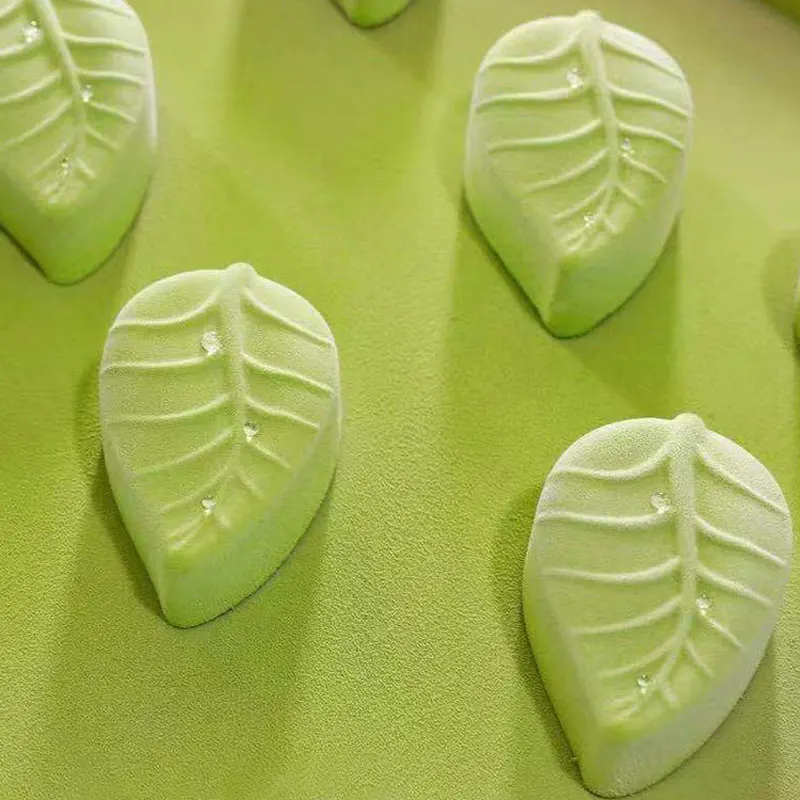 SILIKOLOVE 6 Cavity Leaves Silicone Mousse Cake Mold Easy Using Non-stick Baking Mold for Cake Decorating  DIY Bakeware Tools