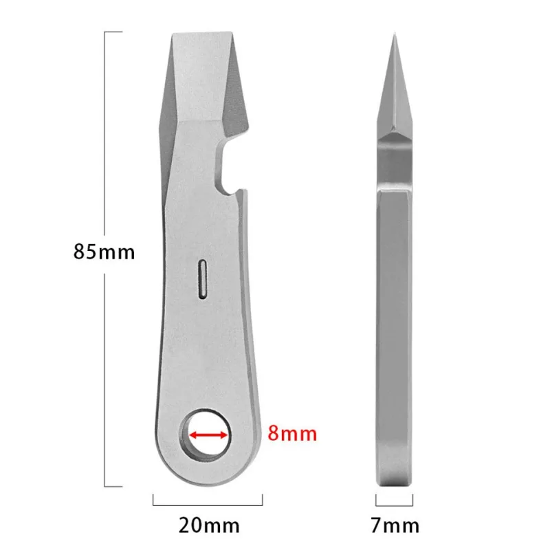 Imagem -06 - Liga de Titânio Multifuncional Pry Bar Multi Tool Abridor de Garrafas Chave de Fenda Outdoor Camping Gear Edc