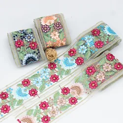 1 Yards Flower Lace Ribbon Embroidery Garment Box Bag Clothing Webbing Barcode Decoration