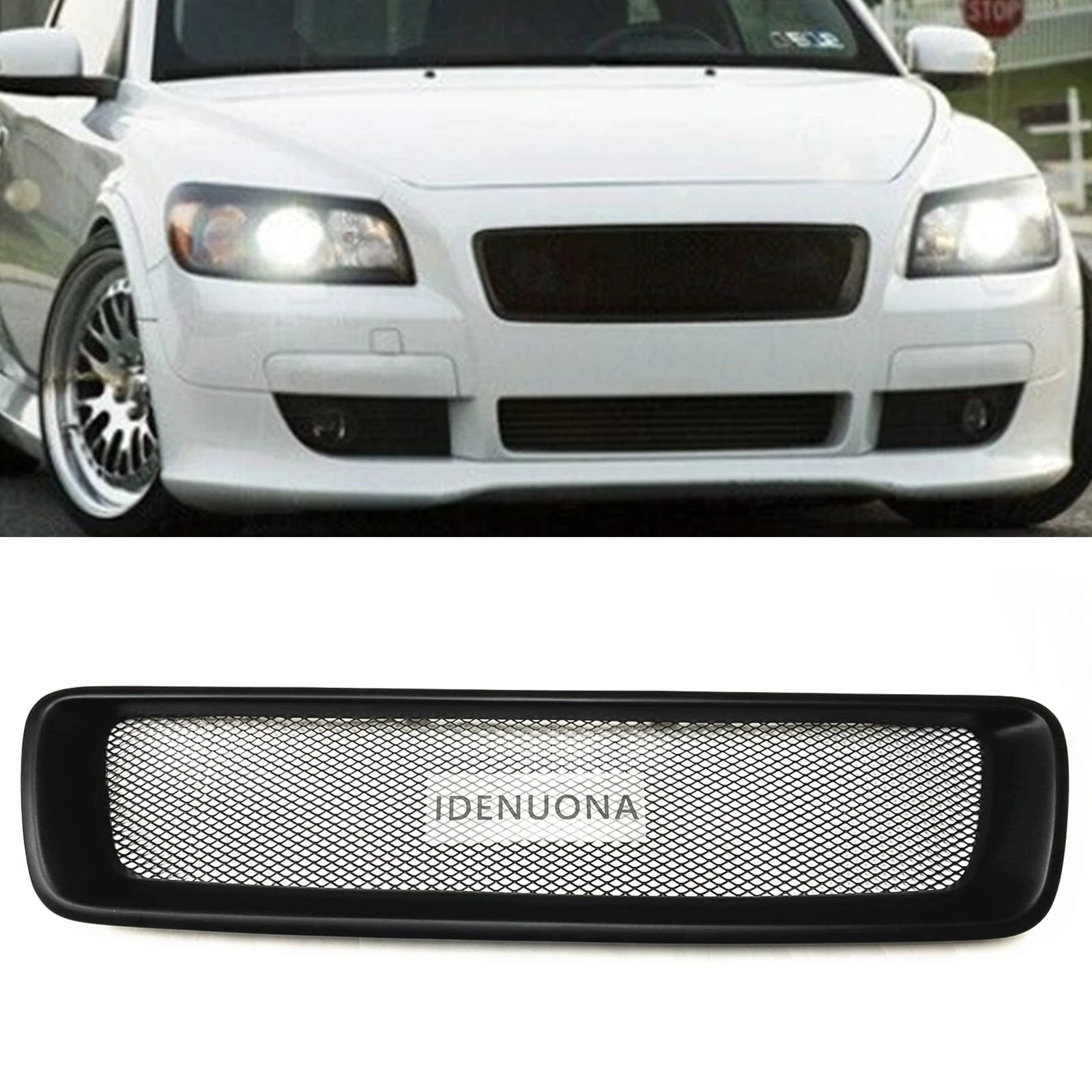 

Front Grille Racing Grills For Volvo C30 2007-2010 2008 2009 Fiberglass/Carbon Fiber Car Upper Bumper Intake Hood Mesh Kit Grid