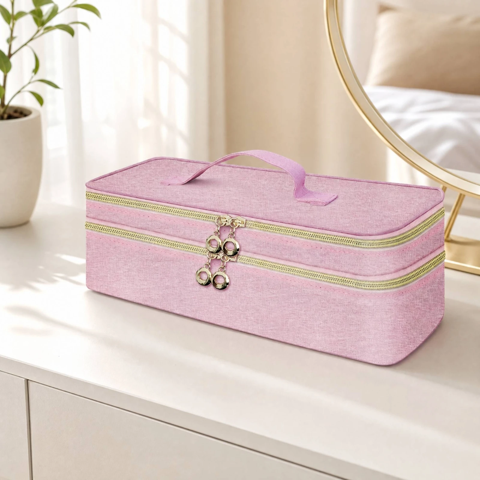 Styling Tool Organizer Bag Portable Hair Dryer Travel Case Travel Case with Hand Strap Long-Lasting for Dorm Room, Bathroom - view 2