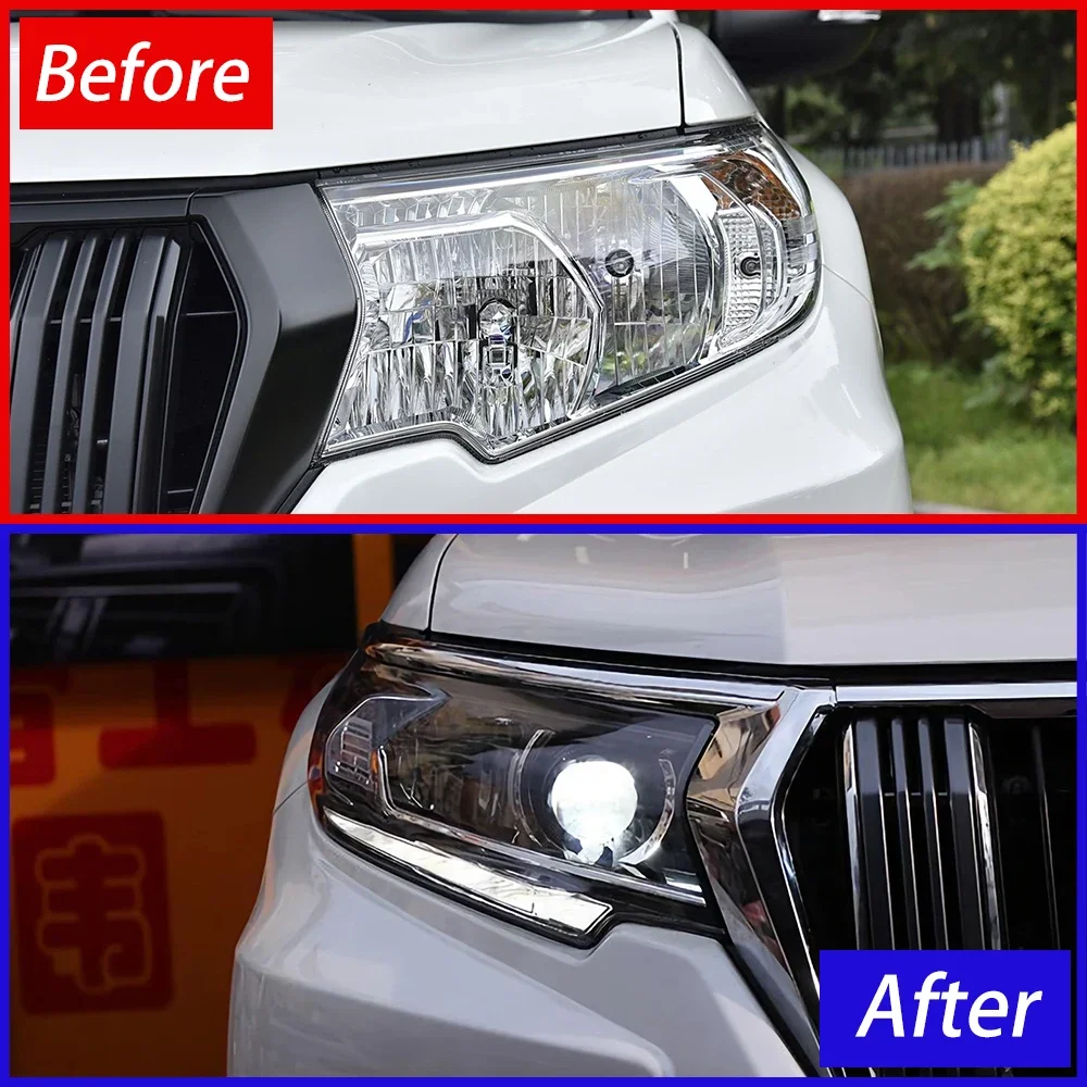 For Land Cruiser Prado Auto Headlight Assembly High Configure Design Styling LED with DRL 100W Wattage Hot Sales 2018-2023