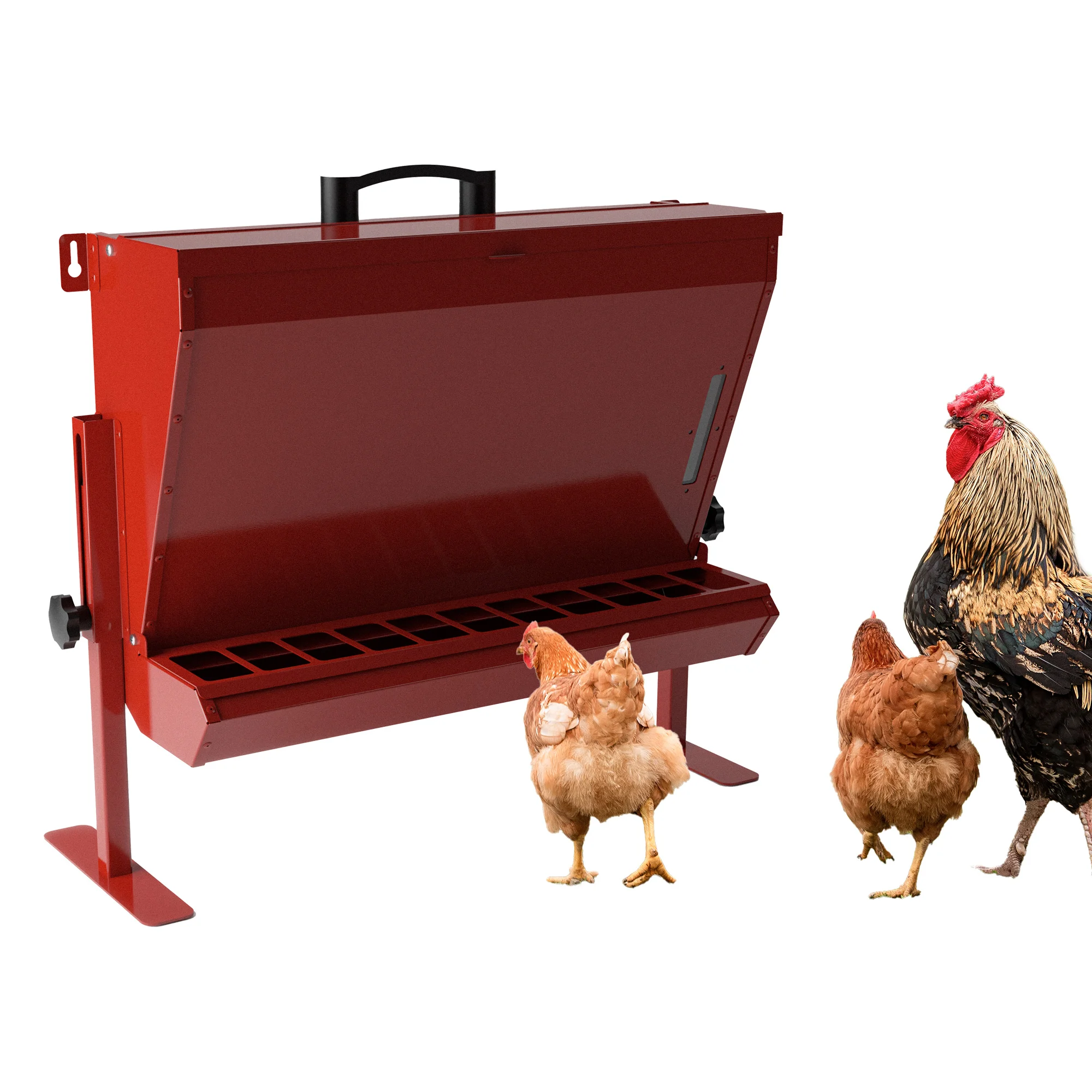 Long-Lasting Poultry Feeder CF-2 with 12kg Capacity and Rust-Proof Metal