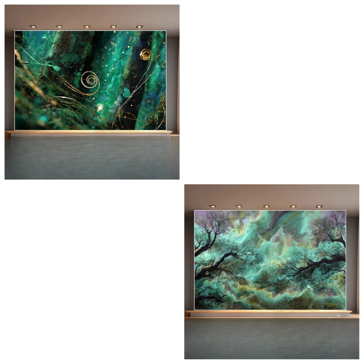 Emerald Green Starry Nebula 500/1000/1200/2000PCS Jigsaw Puzzles Landscape Modern Home Office Wall Decor Unframed