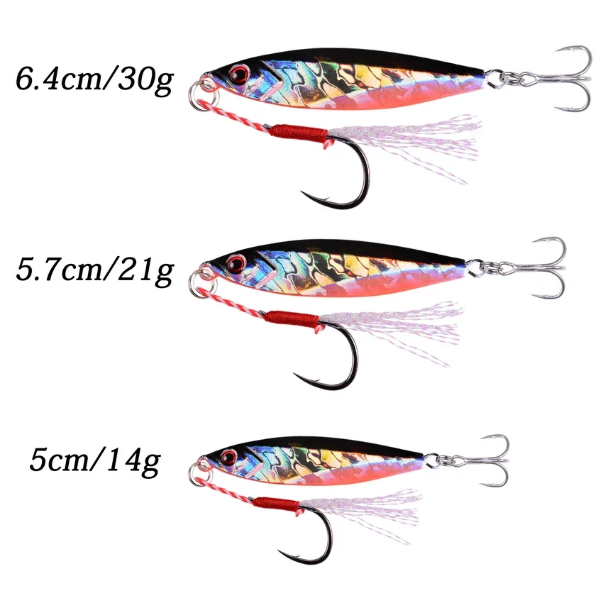 1Pcs  Metal Jig VIB Fishing Lure 14G 21G 30gG Sinking Lures Sea Jigs Spoon Winter Fishing Good For Fishing Jigging Hard Ice Bait