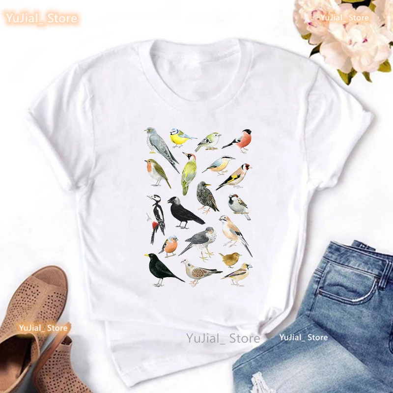 Cockatiel Parrot Print Tshirt Women Clothes 2024 Breed Of Bird T Shirt Girls Harajuku Kawaii Short Sleeve T-Shirt Female Tops