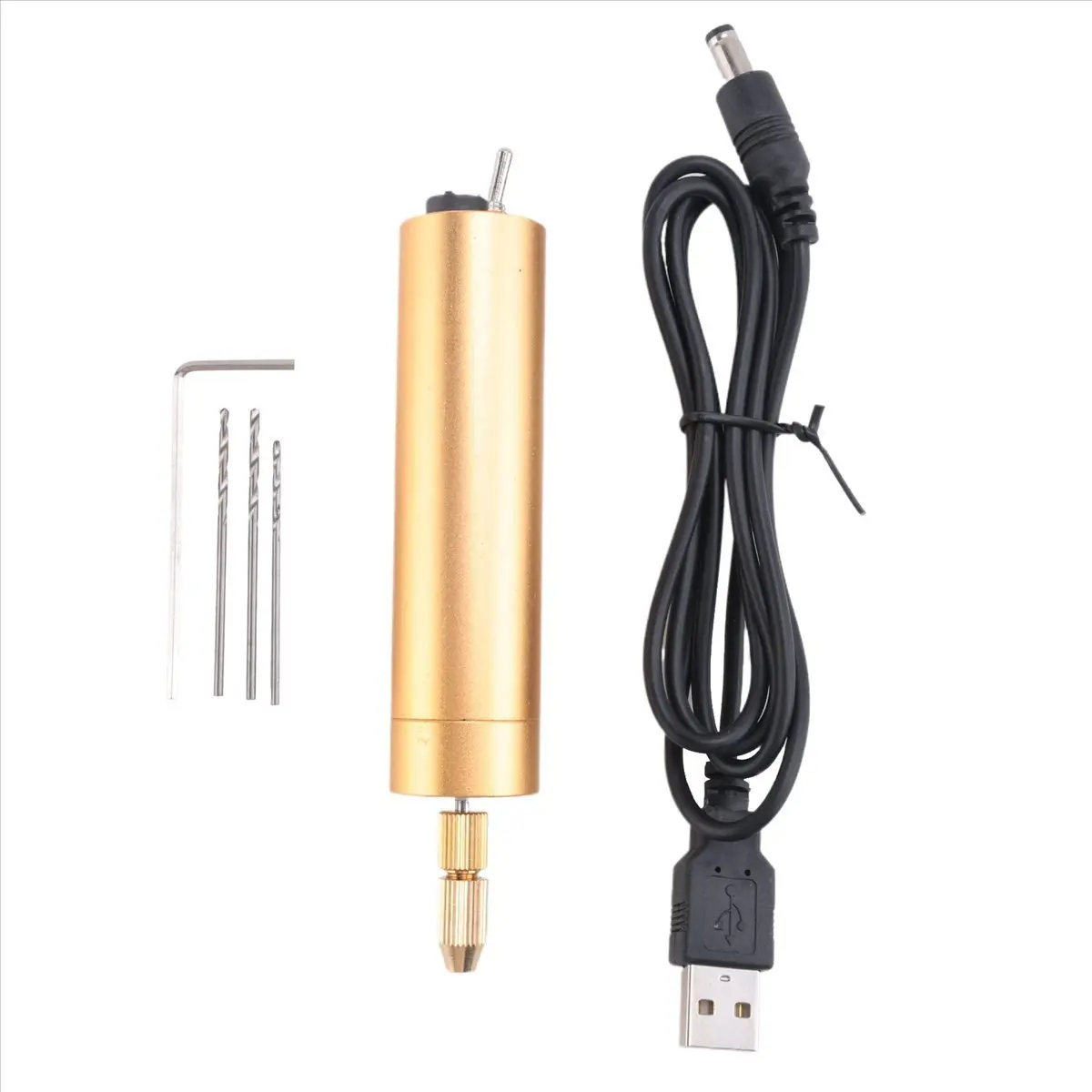 ABJS Mini Electric Drills Handheld Micro- USB Drill Professional Hand Drill with 3x Drill Bits