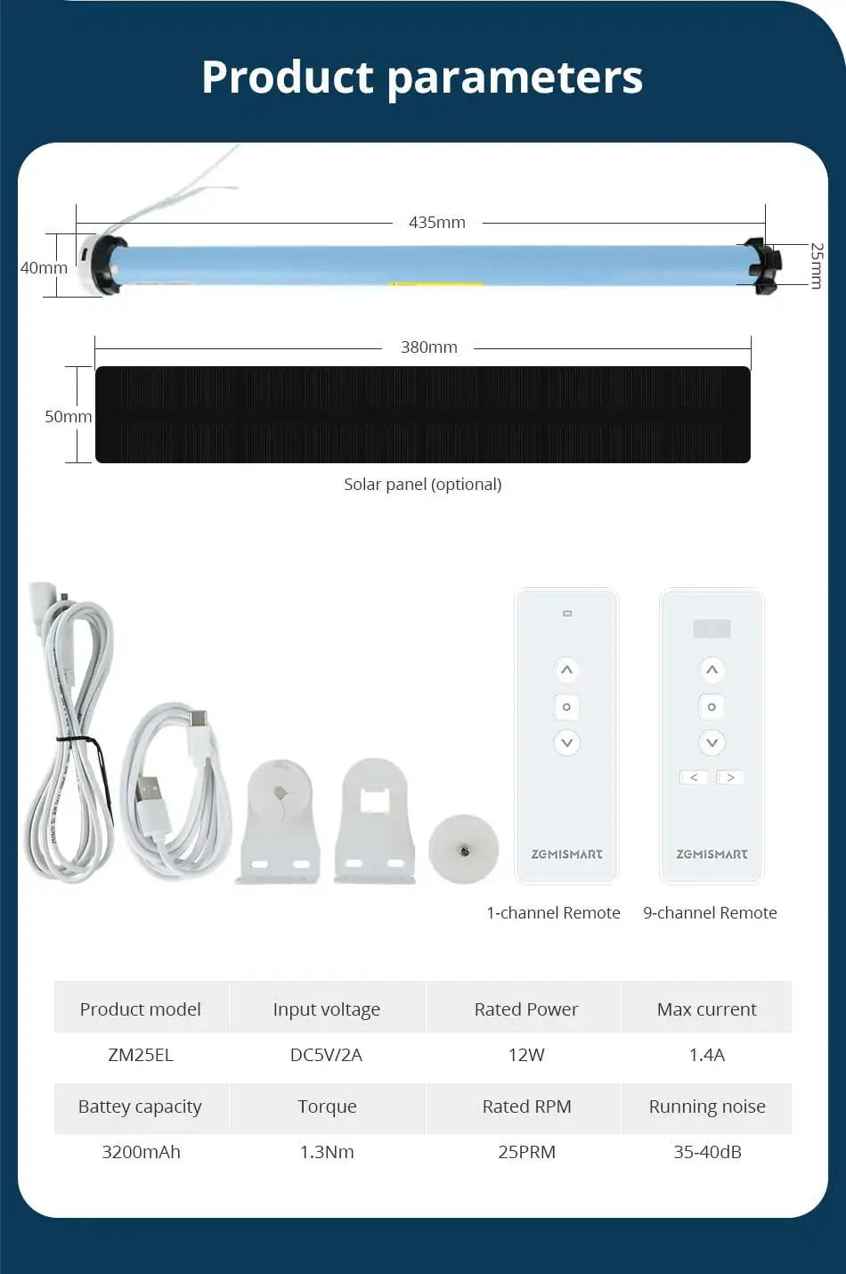 Zemismart Zigbee Rollos Motor Eingebauter Akku Funktioniert mit der Tuya Smartthings App Alexa Google Home Sprachsteuerung – Detail 13