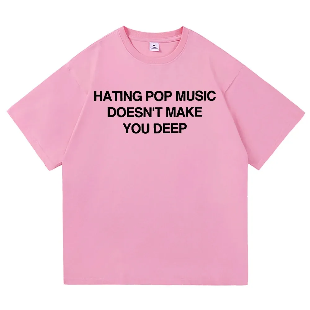 أديسون راي ألبوم الكراهية موسيقى البوب لا تجعلك عميق تي شيرت الرجال النساء المتضخم Y2k تي شيرت عالية الجودة القطن تي شيرت #4