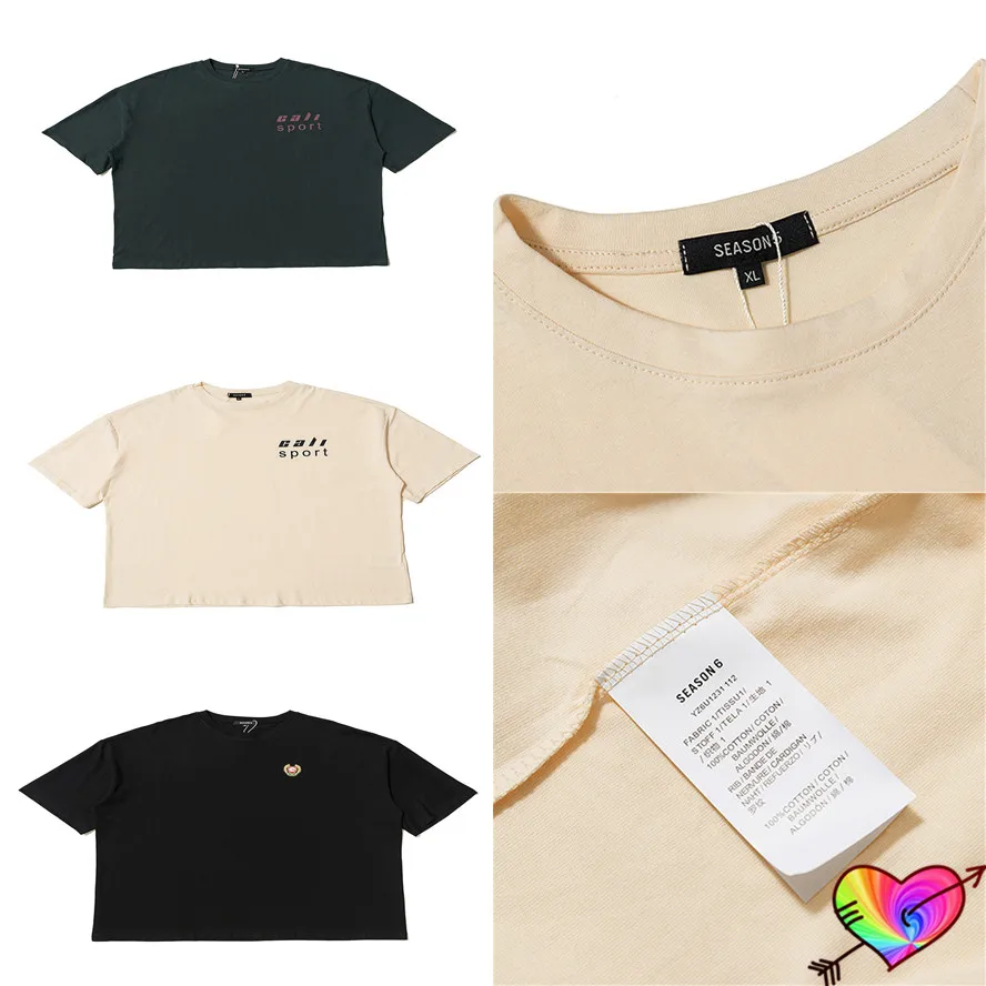 2022 Kanye West Sport Tee Men Women Loose Fit Season 6 T-shirt Hip Hop Cotton Tops Summer Ye Short Sleeve