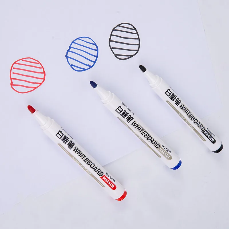 Deli 2mm Whiteboard Markers Easy Erasing Mark Pen Children Student Writing Drawing Graffit No Ghosting Office School Stationery