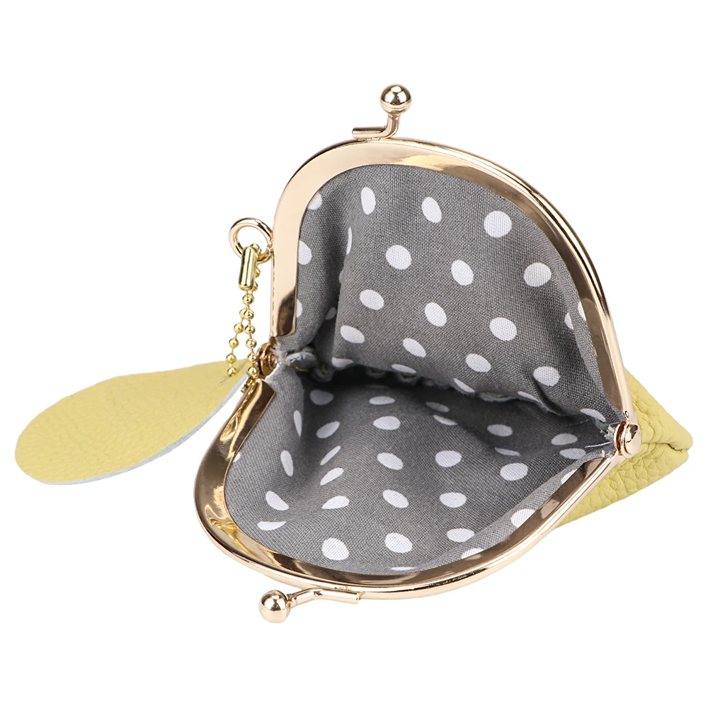 Royal Bagger Mini Coin Purses for Women Genuine Cow Leather Small Clip Pouch Fashion Clutch Lipstick Bag Key Bags 1501