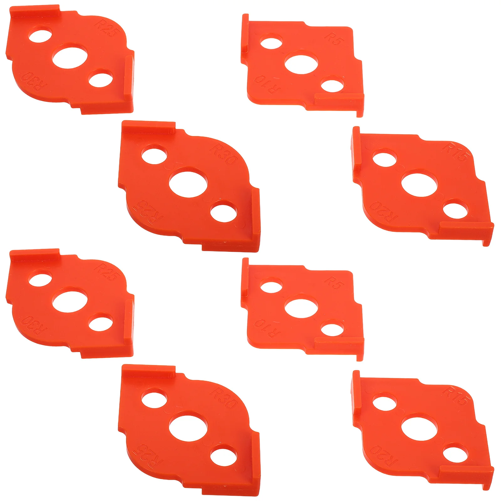 8pcs Woodworking Jig Tools Router Corner Radius Template Set Round Edge Trimming Guide For Diy Furniture Home Renovation