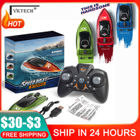 805 Mini RC Boat Radio Remote Controlled One-Button Shift Low Battery Warning Crash Resistant Waterproof RC Speedboat Model