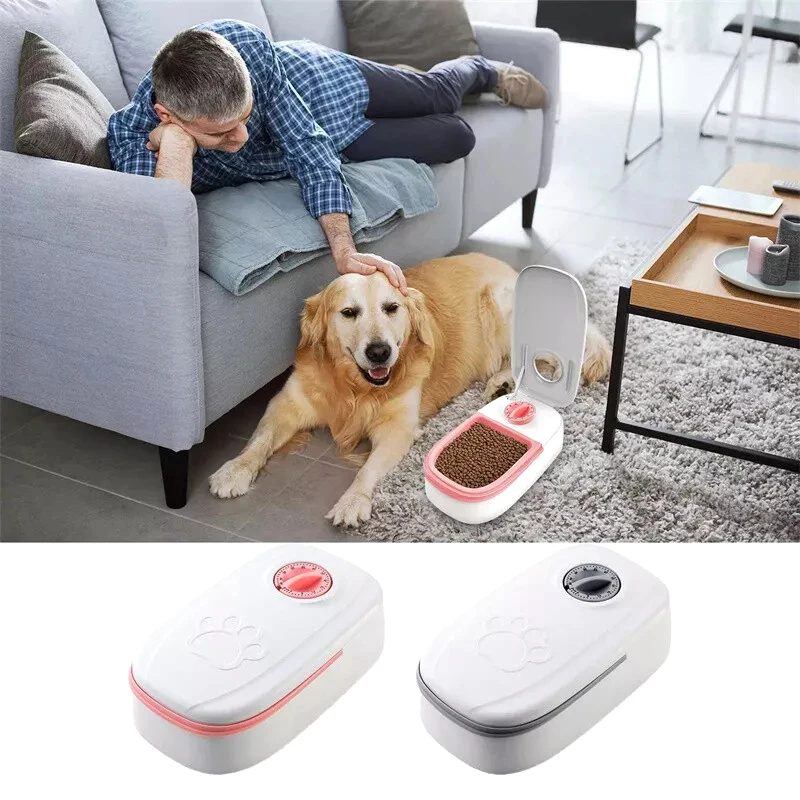 1PCS Automatic Pet Feeder For Cats And Dogs Dry Or Semi-Moist Pet Food Dispenser With 48-Hour Timer For Puppy Kitten Home Use