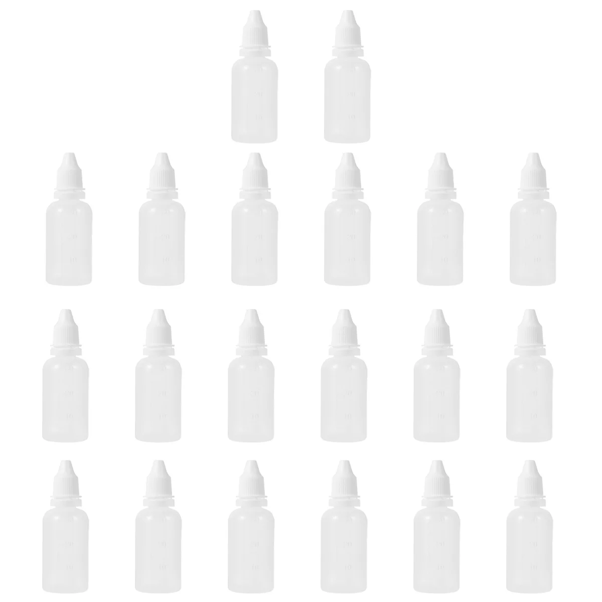 

20Pcs Leak Proof Eye Drops Bottle Portable Plastic Dropper Lightweight Travel Refillable Container for Saline Oil Essence
