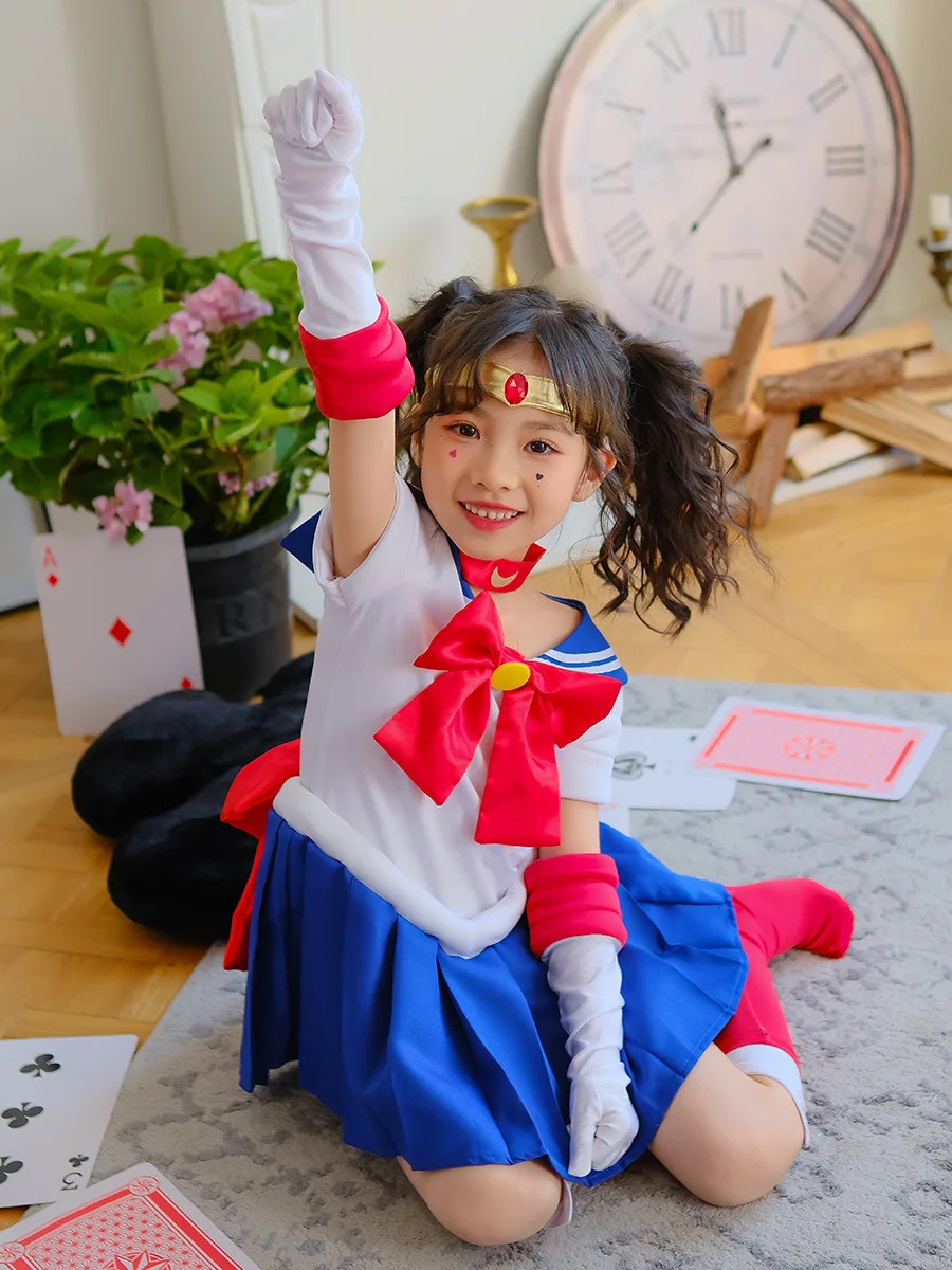 Beautiful Girl Warrior Coswear Water Ice Moon Fourth Generation Sailor Uniform Moon Rabbit Dress Cosplay Anime Set Halloween Per