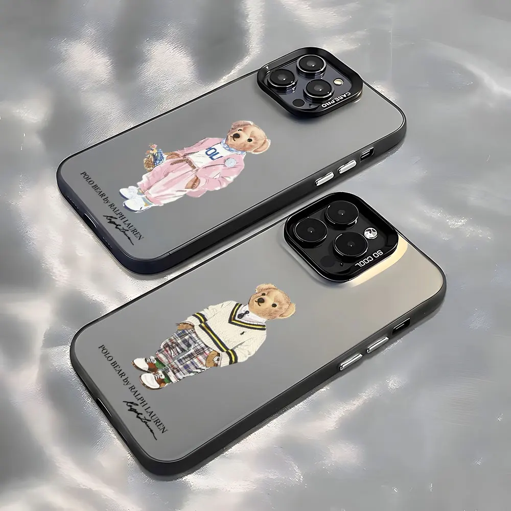 Fashion Bear Y2k Phone Case for Samsung Luxury Galaxy S25 S24 S23 S22 S21 FE Ultra Edge Plus 4G 5G Anti Fall Matte Back Cover - náhled 2