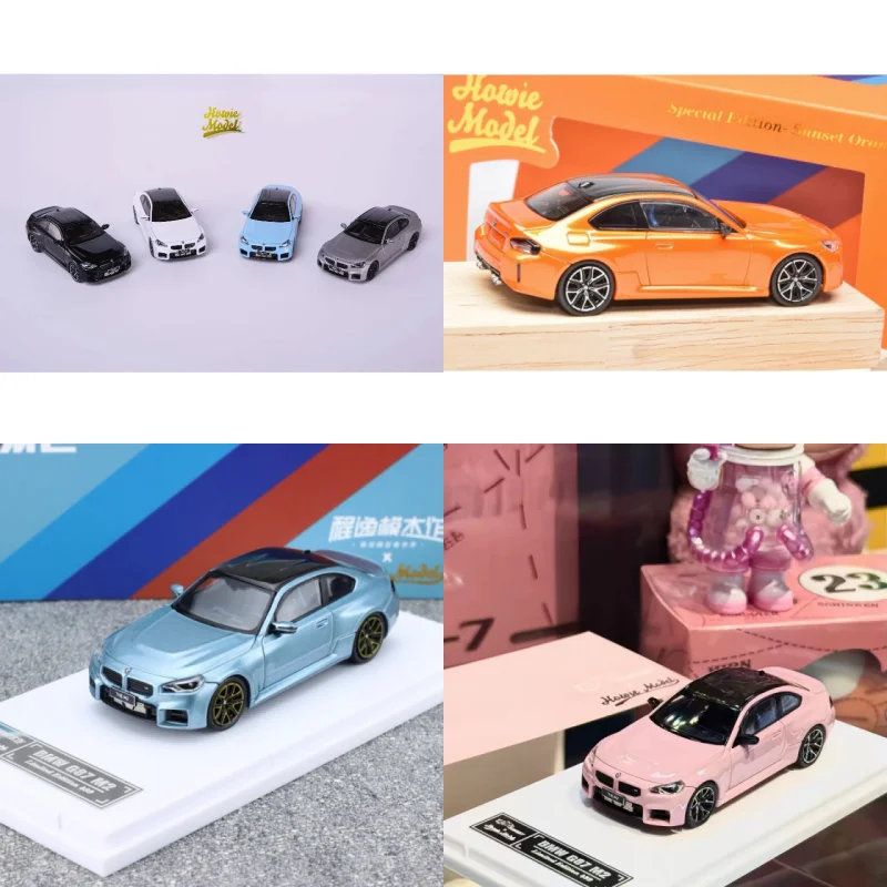 Em estoque: 1:64 BMW M2 G87 modelo de carro de liga de simulação fundida, brinquedo para meninos, item de exibição colecionável para adultos.